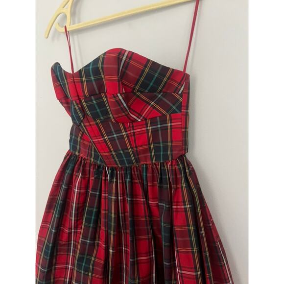 Jack Wills Strapless Tartan Mini Dress - Picture 1 of 5